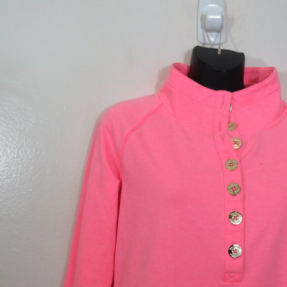 Lilly Pulitzer Size Medium Pink Captain Popover Sweater Pullover UPF 50+ - Picture 6 of 6